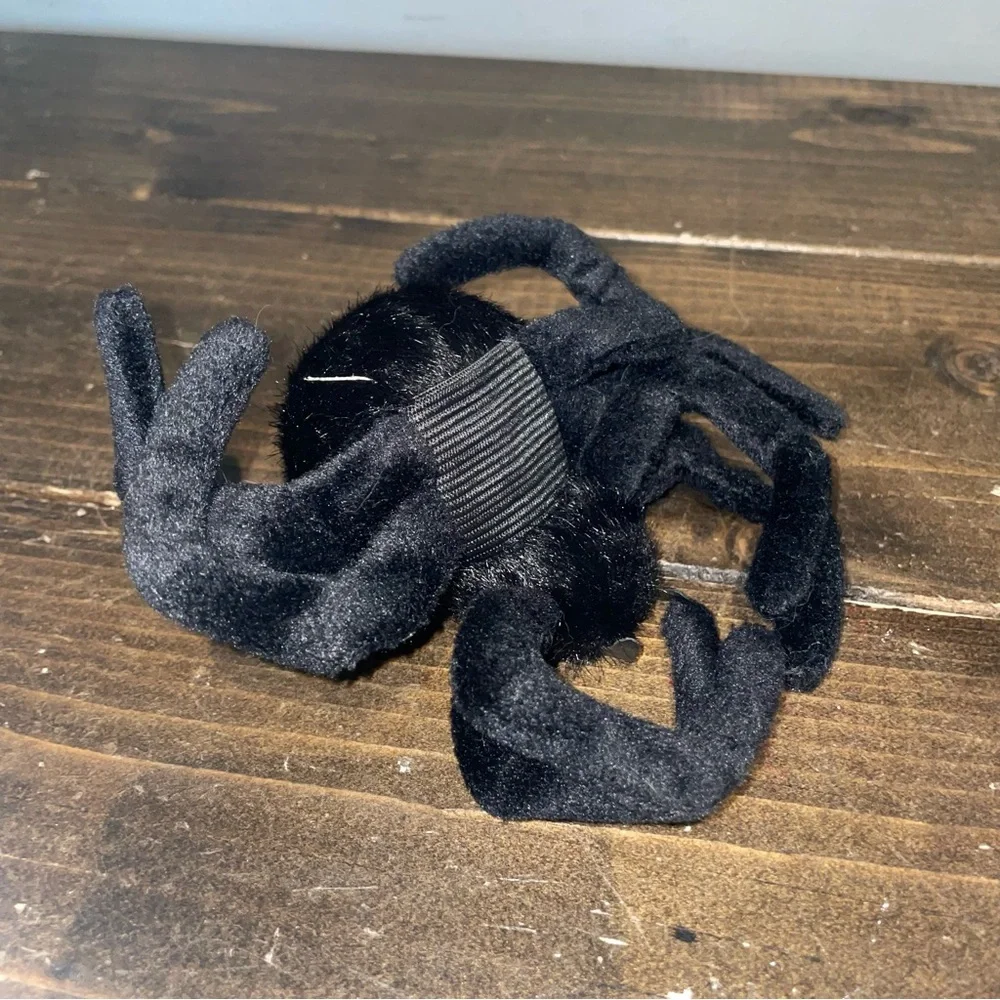 Folkmanis Mini Spider Finger Puppet 5” Long 2017 Black Cute Toy Used - Picture 4 of 7